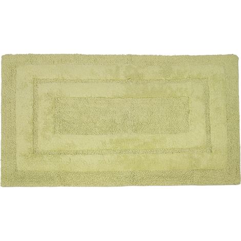 Tappeto Casa Bagno Cotone Spugna Morbida Tinta Unita Antiscivolo Sirio Erba, misura50x80coloreErba (1/4)
