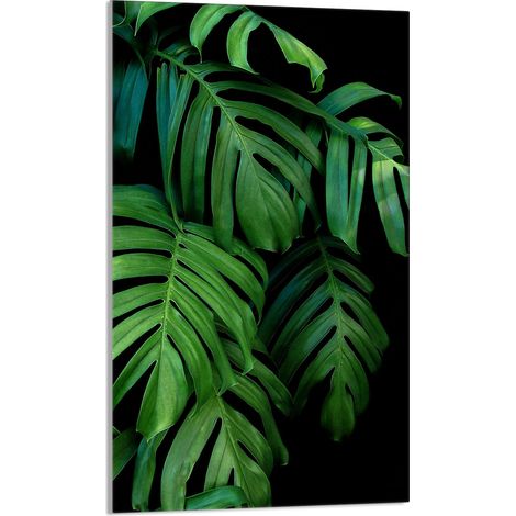 Tabla de cortar de vidrio 30x52 Monstera (1/5)