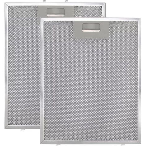 Filtro de grasa de aluminio (2 unidades) para campana extractora, resistente a altas temperaturas, 260 × 320 × 9 mm, color blanco (1/5)