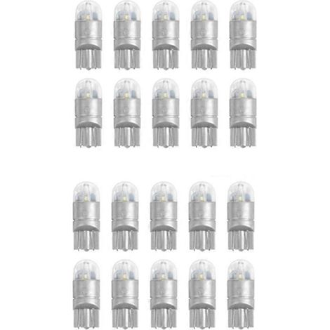20 ampoules T10 168 194 W5W 6000K Canbus pour feux de position latéraux de plaque d'immatriculation (1/4)