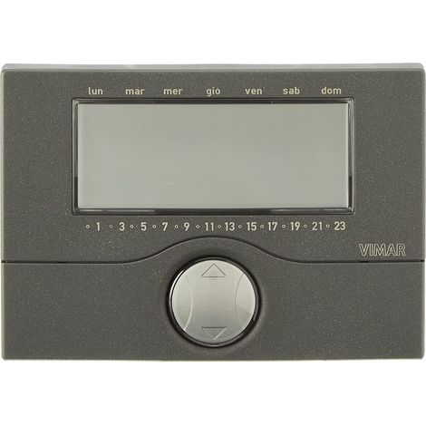 Cronotermostato Programmabile A Batterie Da Parete Antracite Vimar mod. 01910.14 (1/7)