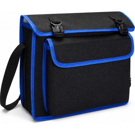 Sac à outils bandoulière en tissu Oxford 20L grande capacité bleu (1/5)