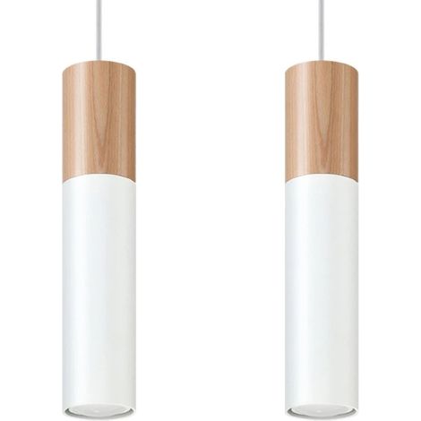 Lámpara colgante Vira blanco, 2 luces (1/4)