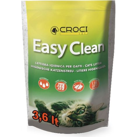 Litière pour chat en silicone Easy Clean - Litière pour chat en cristaux de silicone - absorption et facile à nettoyer - 3,6 l (1/5)