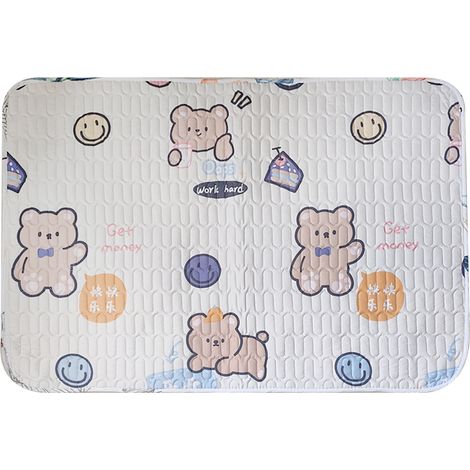 Protège-Matelas Imperméable - Coton Doux Anti-Dérapant Lavable - Design Ours Mignon - 1 Pièce (1/5)