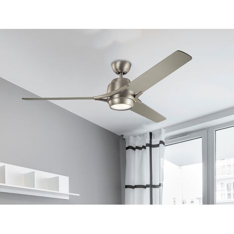 Deckenventilator ZEUS mit Licht und Fernbedienung, Silber, Ø 152cm (1/5)