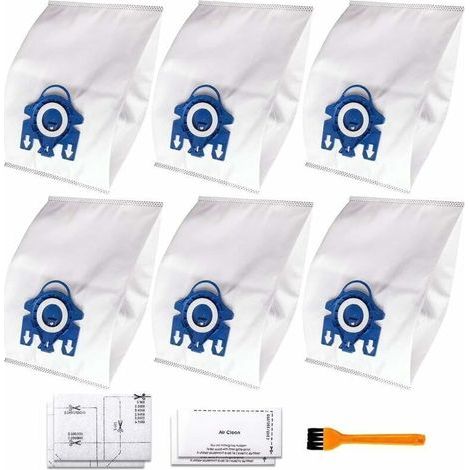 Effizienzbeutel für Miele Staubsauger des Typs GN, kompatibel mit den Serien Miele S2, S5, S8, Classic, C1, Complete, C2 und Complete C3 (10 Beutel, 4 Baumwollfilter und 1 Bürste). (1/5)