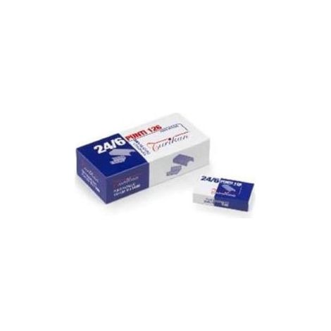 Agrafes métalliques Iternet pour agrafeuse 24/6 pas 126 0,58 mm 1000 pièces