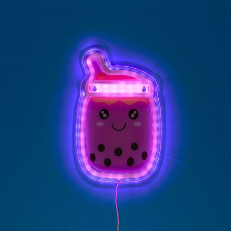 Lampe LED - HOME DECO FACTORY - Bubble Tea - Effet Néon - Rose (1/3)