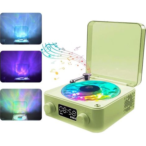 Altoparlante Bluetooth, altoparlante audio, Bluetooth, retrò, verde luminoso, 15,2 × 14,2 × 6,5 cm (1/5)