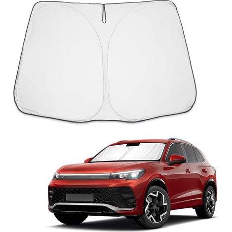 Frontscheibenabdeckung für VW Tiguan 3 2024 2025, faltbarer Sonnenschutz mit UV- und Hitzeschutz (1/5)