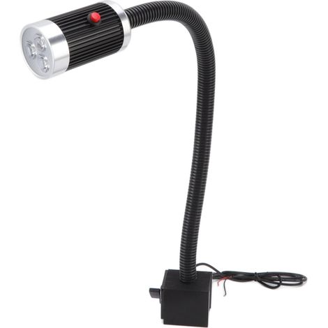 Lampe de travail magnétique 9W 24V LED flexible à col de cygne en aluminium anti-rouille pour usage industriel