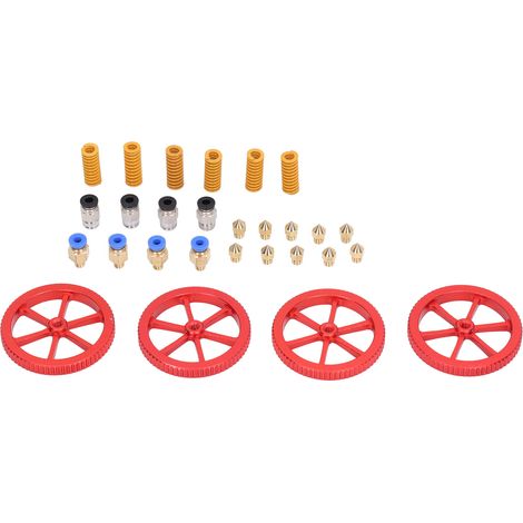 3D-Drucker-Handnivellierungsmutter-Set, pneumatische Anschlüsse, Heizbett-Druckfedern, MK8-Düsen für CR-1 (1/5)
