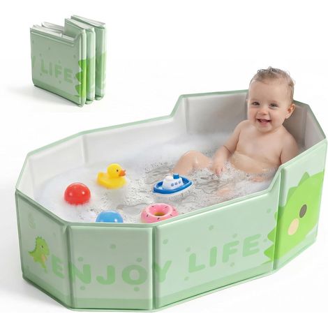 Baignoire Pliable Bébé Utilisation en jardin Grande Baignoire Bebe avec Base Antidérapante pour (1/5)
