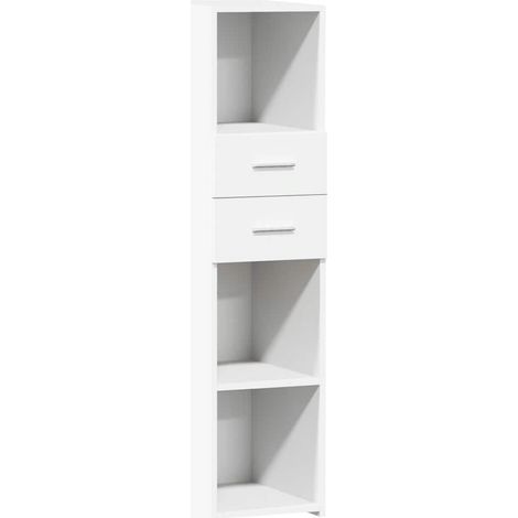 Credenza cassettiera cassettiera mobile contenitore organizer cucina soggiorno soggiorno alto 30 x 42,5 x 124 cm derivati del legno bianco 020032254
