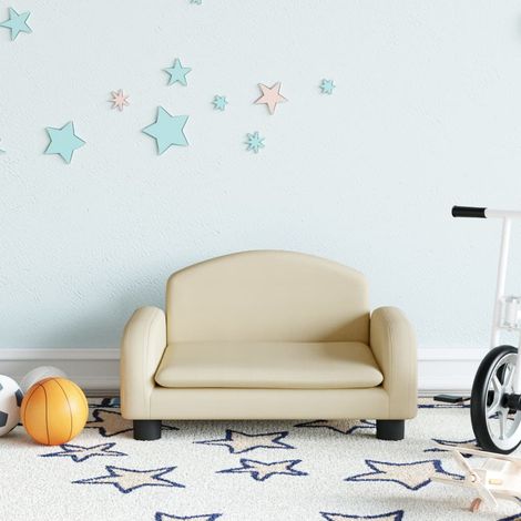 Canapé pour enfants,Canapé de Salon,Fauteuil Club crème 50x40x30 cm tissu DGBDF836600 (1/5)