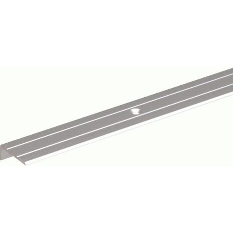 Alberts 490300 Profilo paragradino, Forato, Alluminio, anodizzato Argento, 1000 x 24,5 x 20 mm
