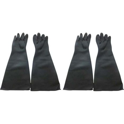 2 gants de sablage pour cabine de sablage 60 x 20 cm