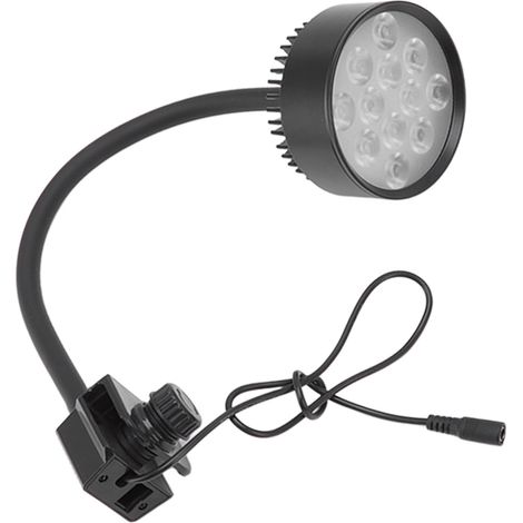 Lampe d'aquarium à pince en aluminium 12 W, 12 LED, 3 couleurs, avec col de cygne, prise américaine 110-220 V (1/5)