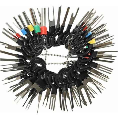 Kit de 39 herramientas de extracción de terminales de cable para cableado eléctrico de automóviles, conector de crimpado, 39 piezas (1/5)