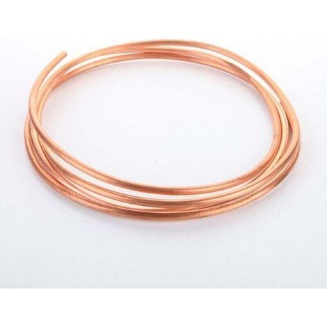 Tuyau de Cuivre Mou de Fil de Cuivre de 2M pour la Tuyauterie de Réfrigération OD 5mm x ID 4mm (1/4)