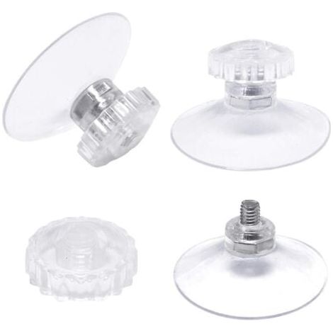 lot de 30 Ventouses avec Filetage et écrous moletés diamètre 45 mm, Transparentes, pour Voiture, Camping, vitre, Pare-Soleil (1/5)