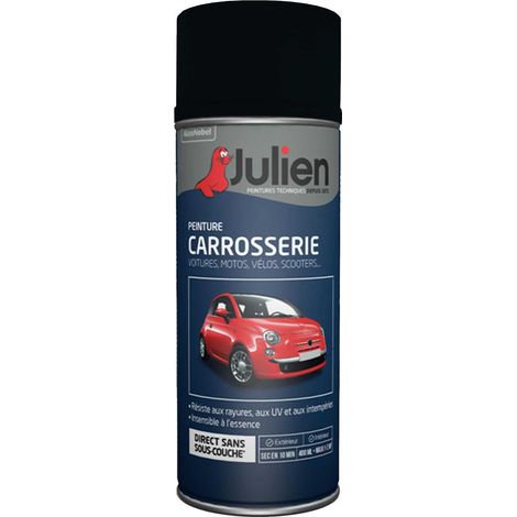 Peinture aérosol pour Carrosserie - Brillant Noir Métal 37056 - 400 ml - Julien