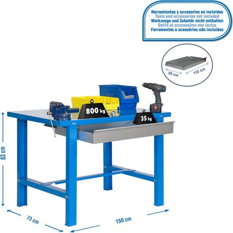 -CAHERSA- MESA DE TRABAJO SIMONWORK BT6L METAL 1BOX 1800x735 AZUL (1/5)