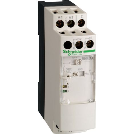 Relè di misura di tensione rm4u gamma da 30 a 500 v 220 a 240 v ca