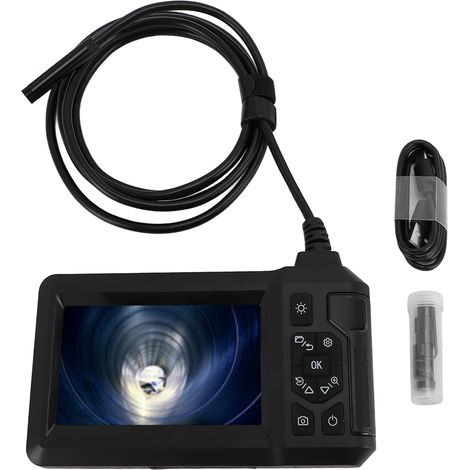 Endoscope industriel 1080P caméra d'inspection numérique fiberscope 8mm étanche IP67 caméra canalisation écran LCD 4.3 pouces 8 LED câble 2m (1/5)