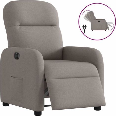 Relaxsessel Elektrisch Taupe Stoff