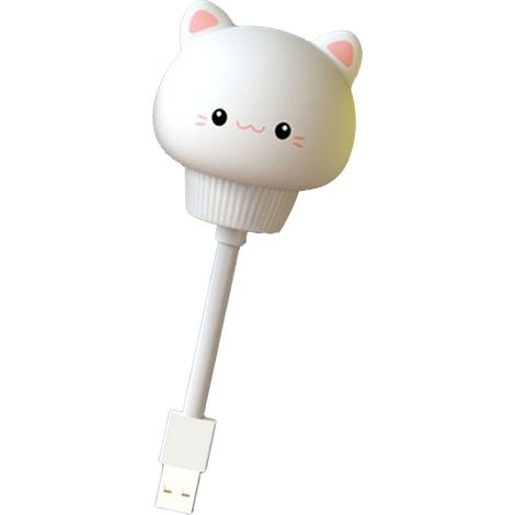 Veilleuse LED Dessin Animé Chat pour Chambre, Lampe de Nuit USB Animal Mignon pour Salon Salle de Bain, Décoration Enfants, Éclairage Doux (1/5)