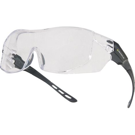 Delta Plus – Surlunettes polycarbonate anti-UV 400 – Protection latérale – Norme EN166 – Traitement anti-rayures – Confort optimal
