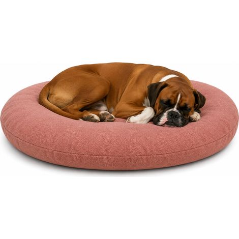 Panier Chien - Coussin Chien et Chat - Ovale Rouge - 110 x 80 x 12 cm - Déhoussable - Lavable à 30°C (1/3)