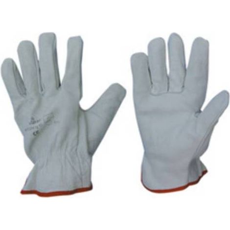 12 x GUANTI BOVINO TUTTO FIORE BIANCO TG. 10