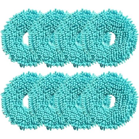 Lot de 8 serpillères en microfibre de rechange pour aspirateur robot Conga 13090 Spin Revolute Home & Wash – Lavables, sans danger pour les animaux domestiques et les enfants (1/3)