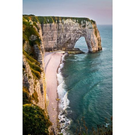 Tableau sur toile Etretat 65x97 cm - Impression sur Toile Murale Décorative - Image imprimée en HD sur Toile - Toile sur Châssis en Bois FSC - Fabriqué en France