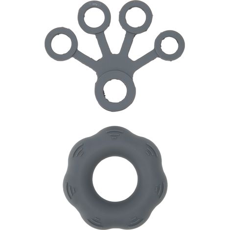 Lot d'exercice pour doigts en silicone souple, portable, renforçateur de prise, étireur pour mains fragiles, personnes âgées, gris foncé (1/5)