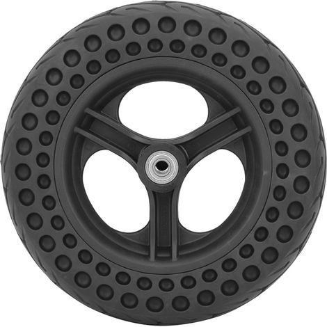 Pneu anti-crevaison en caoutchouc noir pour trottinette électrique Xiaomi M365 - Roue complète avec moyeu (1/5)