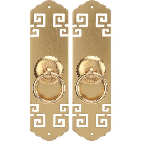 Tirage antique en laiton pour tiroirs, poignée rétro résistante à la corrosion, 2 jeux de poignées de porte à anneau, idéal pour boîtes à bijoux et coffrets cadeaux (1/5)