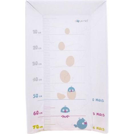 Plan à langer avec matelas intégré Blanc 50x80x10 cm