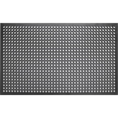 Tapis en Caoutchouc Anti-Fatigue Noir - Jantex