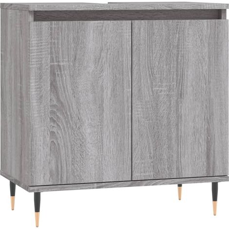 Armoire de bain sonoma gris 58x33x60 bois d'ingénierie (1/5)
