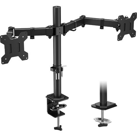 Bras Ecran PC pour 2 Ecrans 13-27 Pouces, VESA 75/100, 8 kg/Bras (1/5)