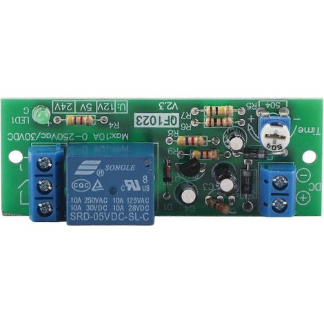 Zeitrelaismodul mit Verzögerungsschalter für hochpräzise elektronische Geräte QF1023-A-10M 0-10 Minuten DC5V