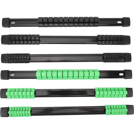 Ortviai Support à Embases pour Clés à Douilles 6 Pièces – 1/4", 3/8", 1/2" – Clips Amovibles, Rallonge Organisatrice Noire et Verte (1/5)