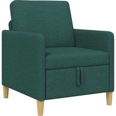 Sofá con almacenamiento Verde oscuro 72 x 78 x 87 cm Poliéster vidaXL