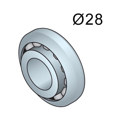 Roulement Volet Roulant Acier Ø28mm - Support Embout