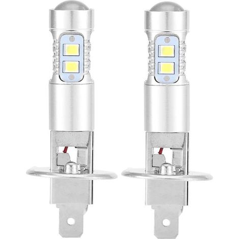 Super Blanc 100W LED Fari Lampadine Kit Antinebbia Luce di Guida 2X H1 6000K (1/5)