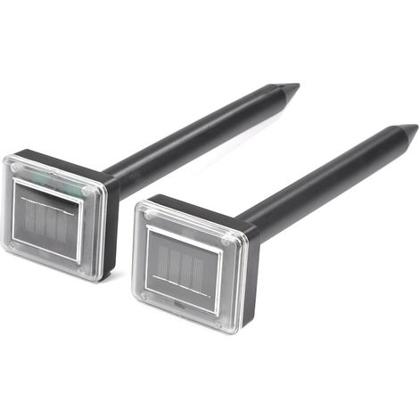 Lot de 2 répulsifs ultrasoniques solaires pour jardin, contre les rongeurs, les souris et les serpents. (1/5)